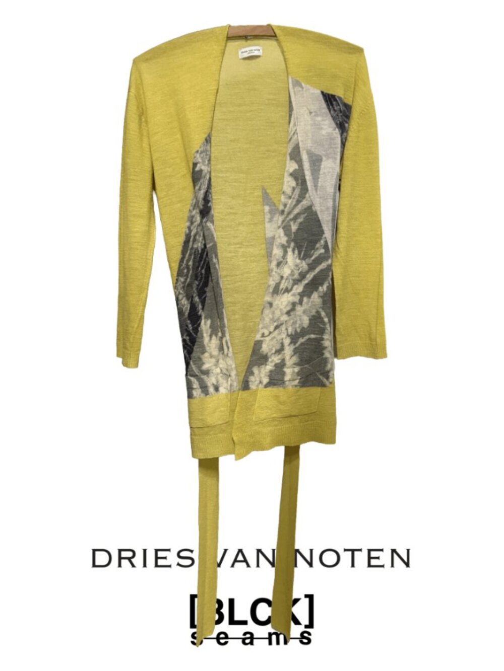 2010s Dries Van Noten Floral Photo-Print Wool Cardigan